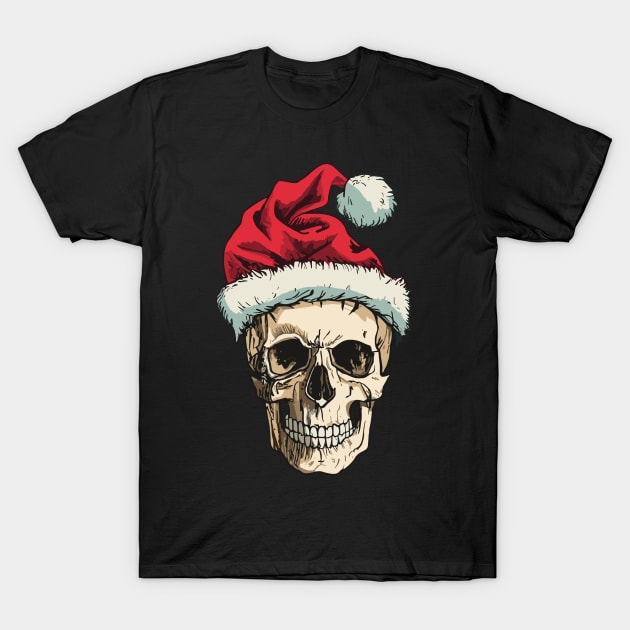 Christmas skull T-Shirt by NerdsbyLeo